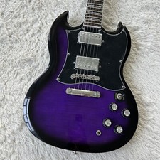Hot Sale SG Purple Quilted Maple Top Electric Guitar HH Pickups Chrome Hardware