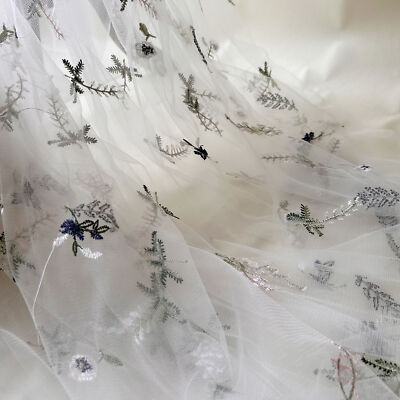 Stickerei Brautkleid Spitze Stoff Blüte Brautkleid Kostüm Zum Selbermachen Tüll 0,5 Jahre