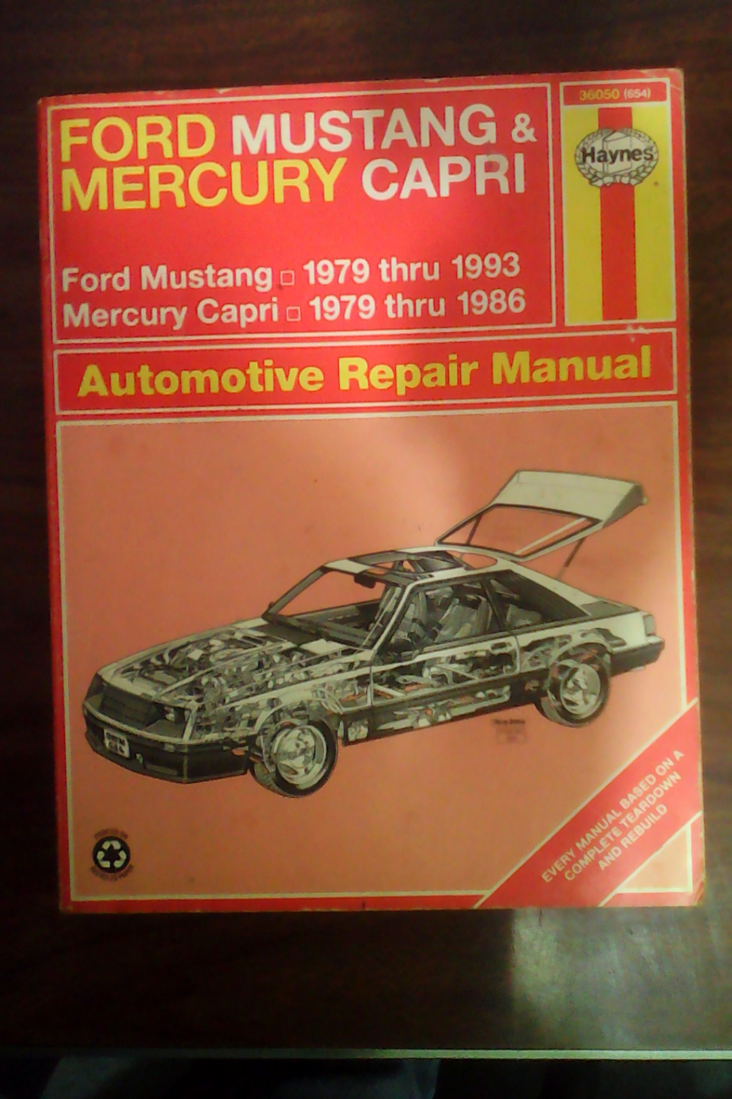 Buy Ford Mustang and Mercury Capri Haynes 654 Repair Manual 1979 Thru 1992  online | eBay