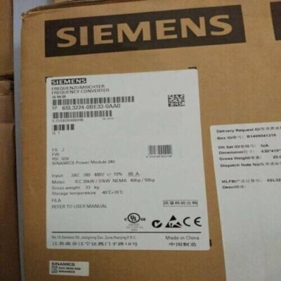6SL3224-0BE33-0AA0 1PC New Sealed Siemens Frequency Converter 6SL3224-0BE33-0AA0