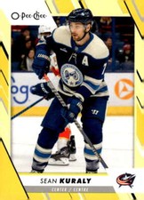 2023-24 O-Pee-Chee Yellow Border #354 Sean Kuraly Columbus Blue Jackets