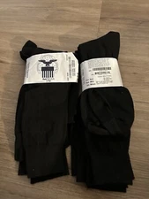 ARMY 5 Pair Size Medium Black Defense Logistics Agency Socks