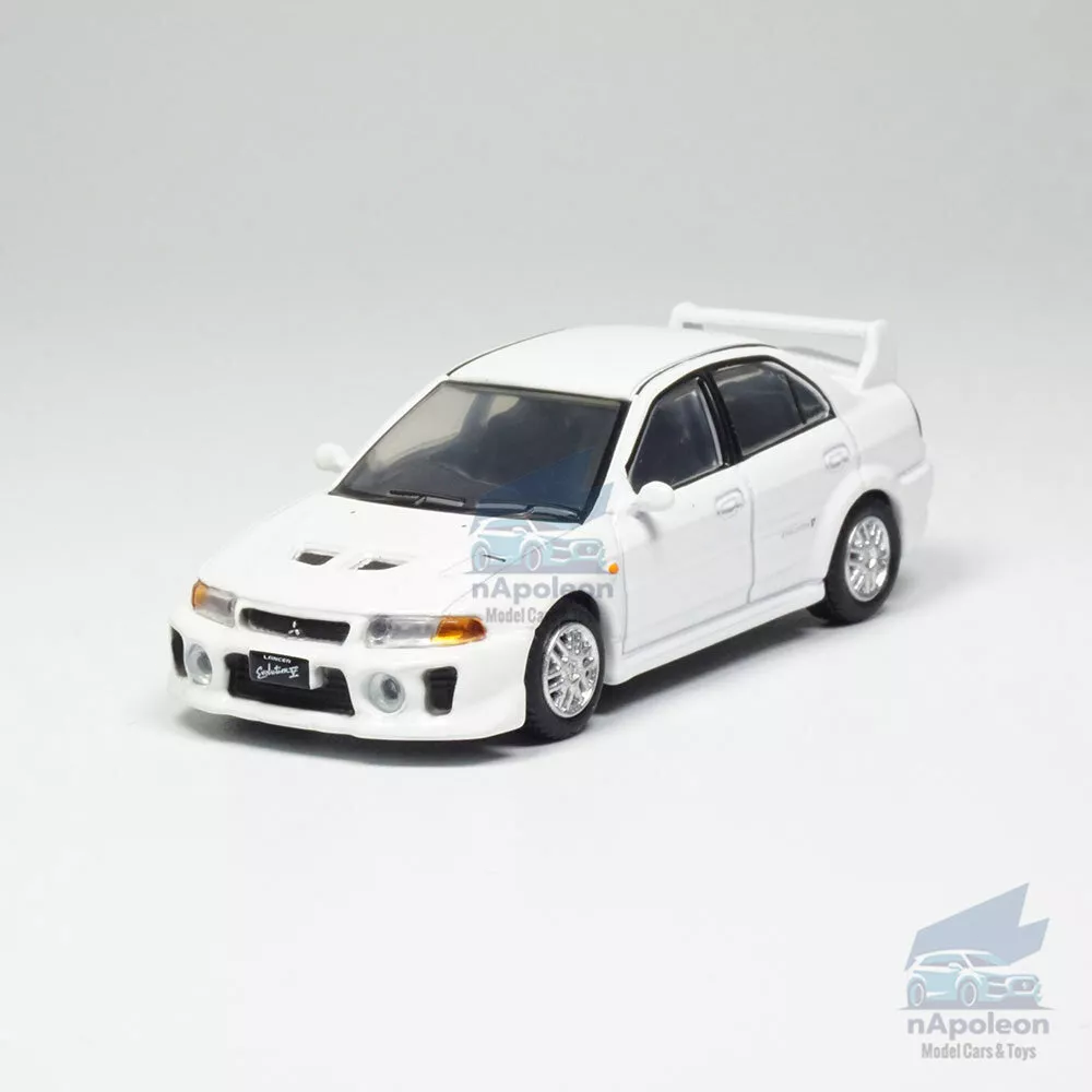 1:64 Mitsubishi Lancer Evolution V Model Car Diecast Vehicle Collection White