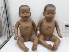 Realityworks RealCare Baby 3 - Lot of 2 Dark Skin Females (No X-Stick included)