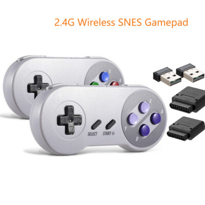 2.4G Wireless SNES Controller Gamepad w/SNES / USB Receiver For SNES SFC Console