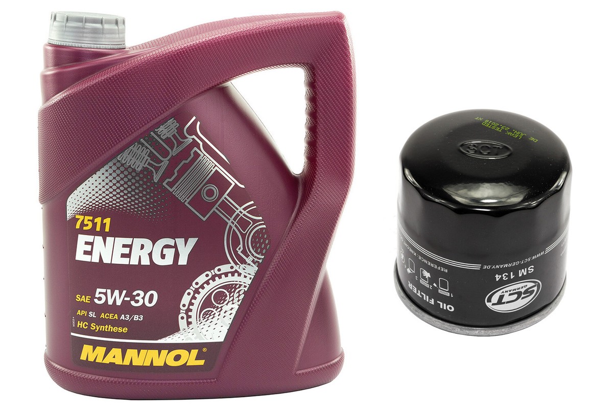 ⭐️ Sa ⭐️ 4 Liter Motoröl Set Ölfilter SM134 5W30 für Hyundai KIA Mazda