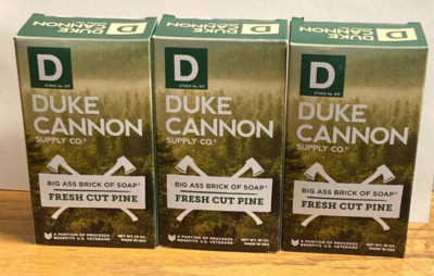 Duke Cannon Big Brick of Soap - Fresh Cut Pine,3-Pack, 10oz Bars, Paraben-Free