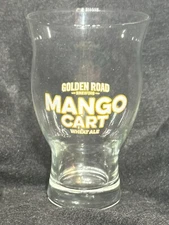 ✅ Golden Road Brewery 16oz Mango Cart Wheat Ale Beer Bell Shaped Pint Glass