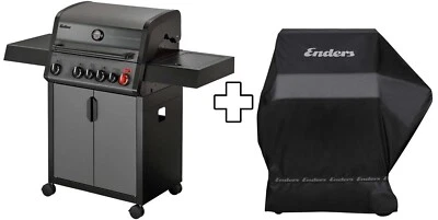 Enders Gasgrill Hyde 4 SIKR Turbo, schwarz, inkl. Wetterschutzhülle