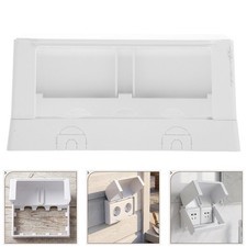Double-Gang 86-Type Splash Guard Box, Bathroom White 179 x 92 mm