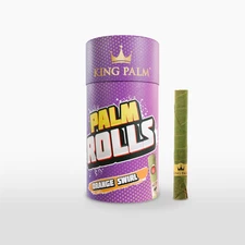 King Palm | Mini Size | Orange Swirl | Organic Prerolled Palm Leafs | 20 Rolls