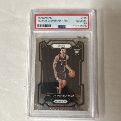 Panini Prizm 2023-24 Victor Wembanyama #136 Rookie Base Spurs PSA 10