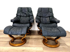 ARMCHAIRS 2 Ekornes Stressless Reno Swivel Recliner Footstool FREE DELIVERY