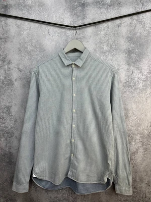 Chemise Oliver Spencer en coton texturé zigzag boutonnée manches longues pour... - Photo 1/4