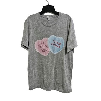 Team Fiona the Hippo Gray T-Shirt. Woman Size Large. Cincinnati Zoo. 
