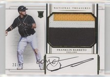 2017 Panini National Treasures 20/99 Franklin Barreto #220 Auto 6fs