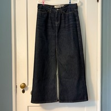 Gap Jeans dark denim maxi skirt size 6 high front slit classic wardrobe staple
