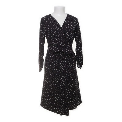 Zara Basic Collection, Wickelkleid, Größe: S, Schwarz/Beige #eFt