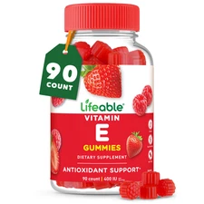 Lifeable Vitamin E Gummies | Great Tasting Vitamin E Supplements | 90 Gummies