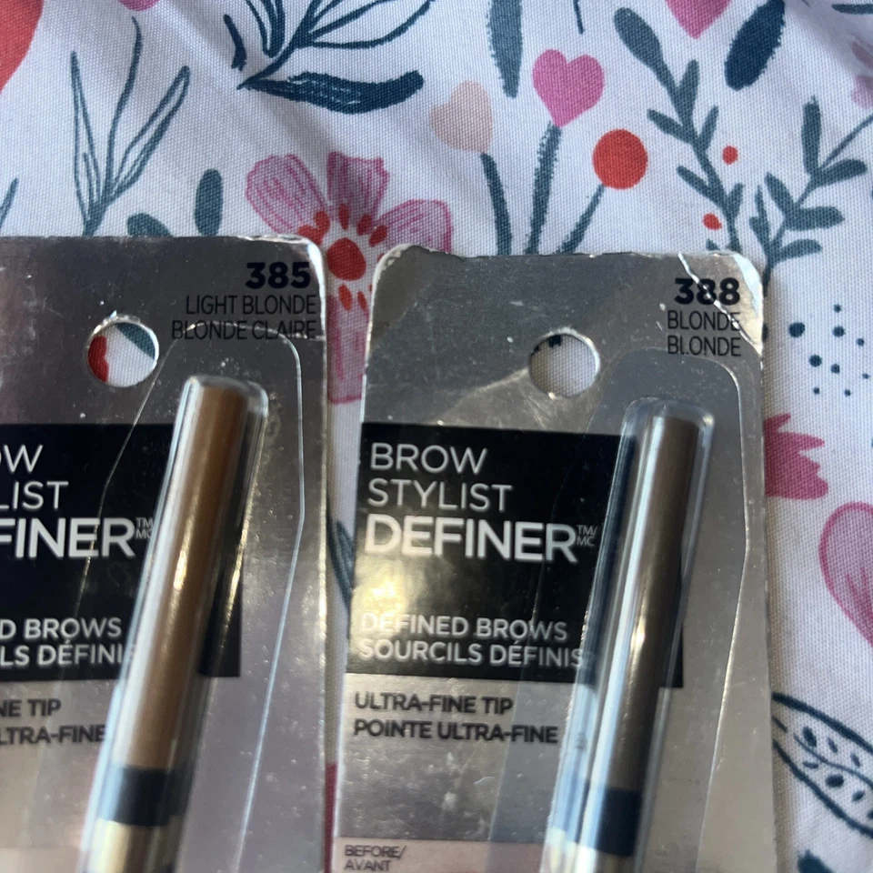 2 L'oreal Brow Stylist Definer Ultra-Fine Tip Pencil 385 & 388 BLONDE NEW SEALED - Image 2 of 4