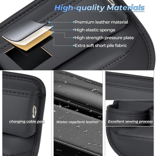 2 Packs Car Seat Gap Filler Organizer, Car Seat Organizer, Seat Gap Storage B... - 第 4/7 張圖片