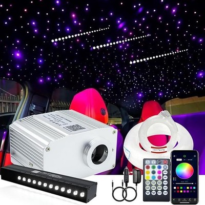 AZIMOM 10W RGBW Twinkle Fiber Optic Starlight 450pcs
