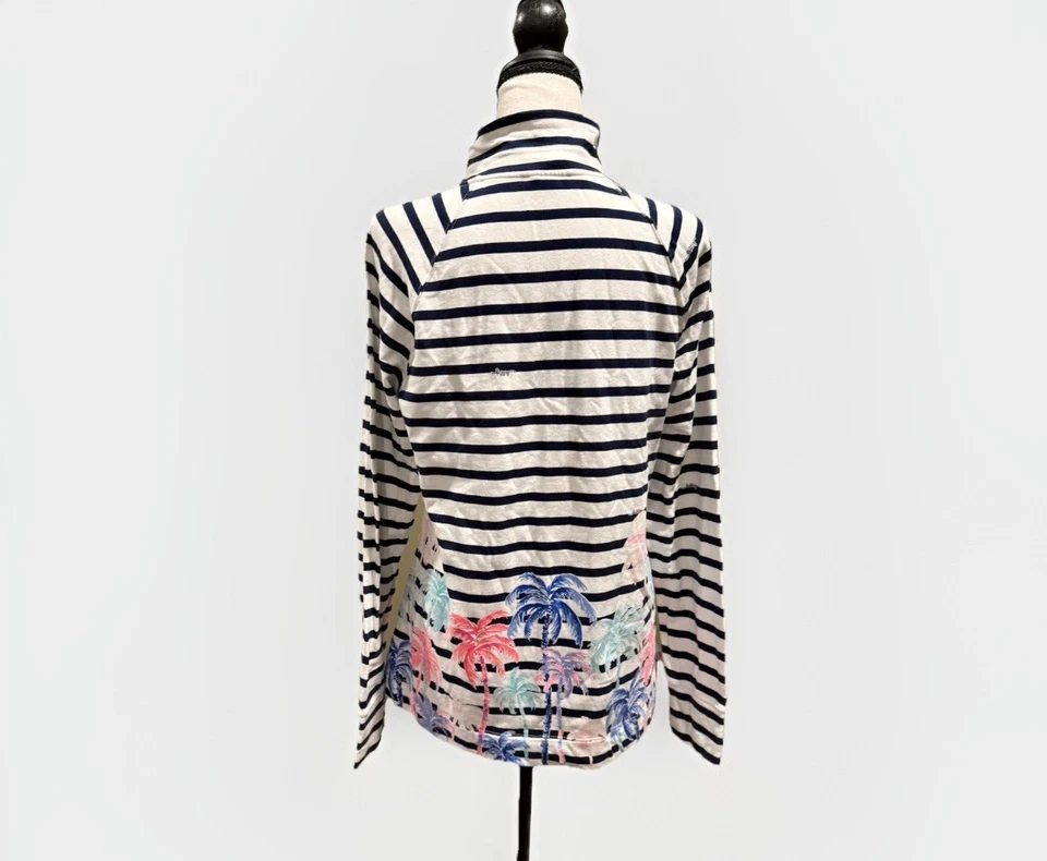 Camisa LILLY PULITZER Para Mujer Mediana DESIERTO PALMA INGENIERÍA PATRÓN POPOVER TOP Foto 3 de 4