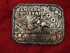 Rodeo BULL RIDING Champion☆2009☆Bandera Texas☆X~Treme☆Trophy Buckle☆Rare☆T51