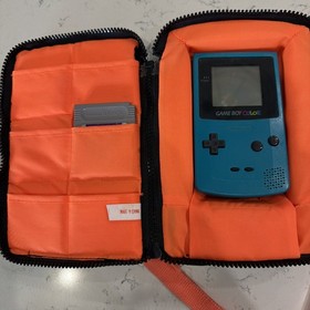Nintendo Gameboy Color CGB-001 Teal Blue Handheld Console & 1 Game Tested VIDEO!