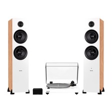 Fluance RT85N Vinyl Turntable, PA10 Preamp, Ai81 Powered Floorstanding Speakers
