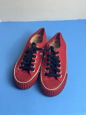 PF-Flyers Lo Reissue Sneaker Red Vintage Style Shoe Womens 9 Mens 7.5