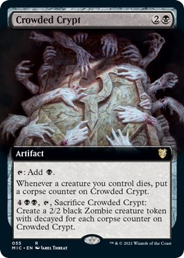 Crowded Crypt (Extended Art) - Normal LP MTG Commander: Innistrad: Midnight Hunt