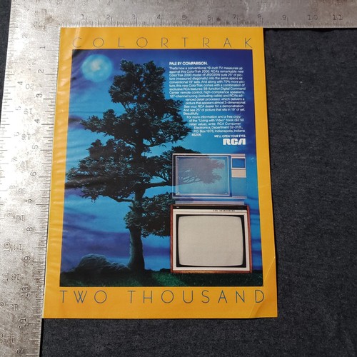 1983 Vintage RCA Television Colortrak 2000 Original Print Ad