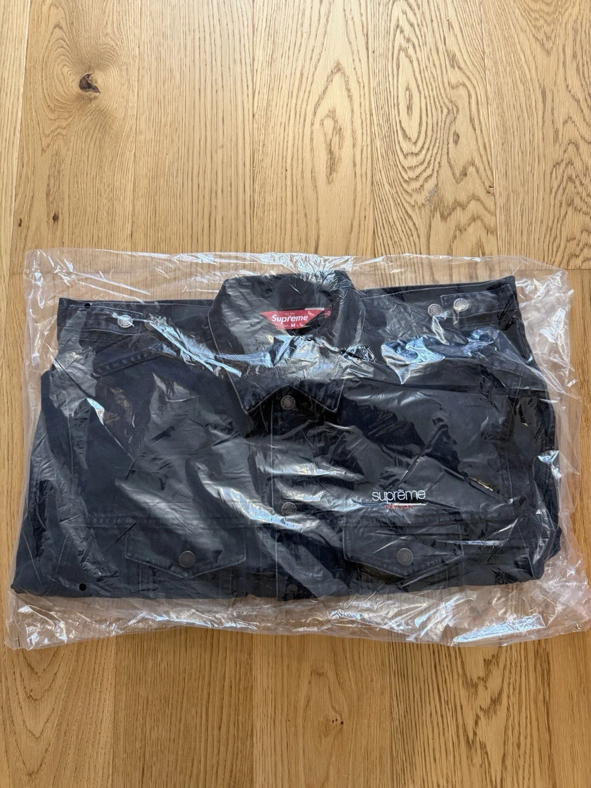 Veste camionneur en denim noir Supreme   M   Neuve