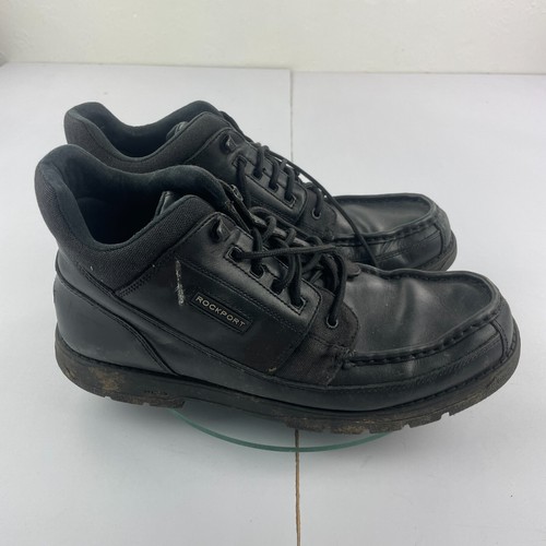 ROCKPORT Boots 11 Black Leather Mens Shoes XCS - Imagen 6 de 10