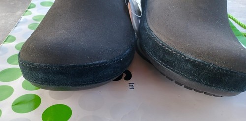 CROCS SURREY SLIP ON SUEDE LEATHER CLOG SLIP ON SHOE~Black~Women 7~NEW - Picture 8 of 11