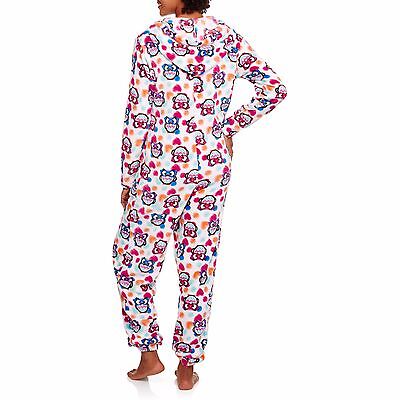 Details about   NEW Women's One Piece Plush Hooded Pajamas Costume Union Suit Owls S M L XL