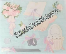 2 sheets Mrs Grossman Stickers WEDDING ACCESSORIES flowers Vintage HTF  2003