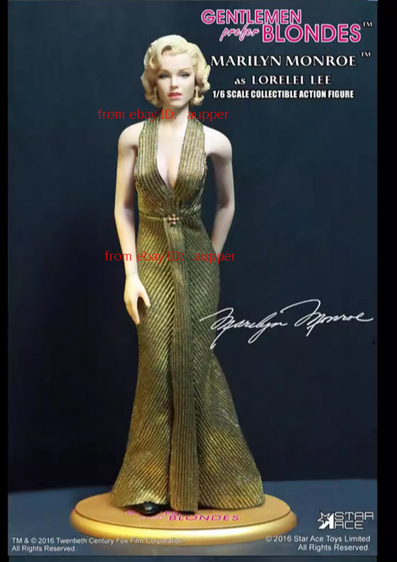 marilyn monroe gold dress replica Star Ace Sa0016 Marily Monro Lamé Gown Ver. 1/6 Action Figure New 07/26/26