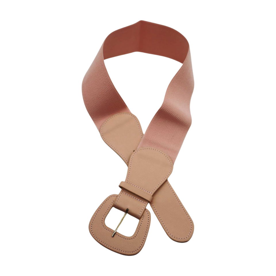 Babyhug Free Size Belt with Square Buckle - Pink main image 0