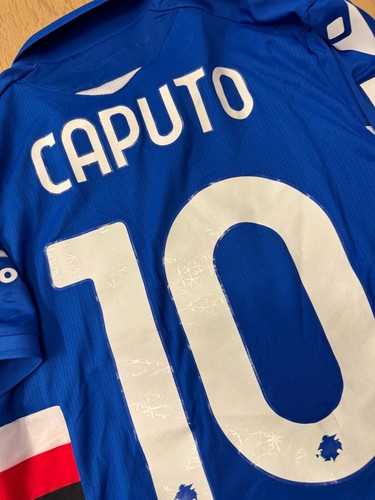 Maglia Sampdoria match issued Caputo Indossata Preparata Coppa Italia 2023-24 - Imagen 3 de 9