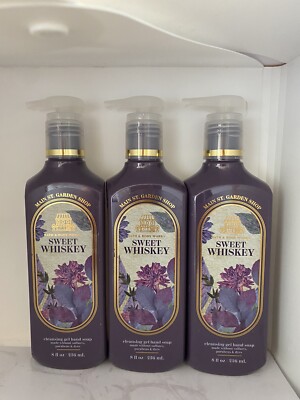 3 New SWEET WHISKEY  CLEANSING GEL HAND SOAP BATH & BODY WORKS