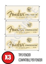 3 DECAL TIPO FENDER RELIC STRATOCASTER 61/62 ACQUA SCIVOLO