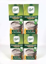 Ball Regular Mouth Canning Jar Lids & Bands 4 Boxes 48 Total NEW