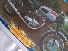 TRIUMPH 1968 BONNEVILLE REPRODUCED ATLAS FACT FILE CARD LAMINATED A4 DOUBLE SIDE