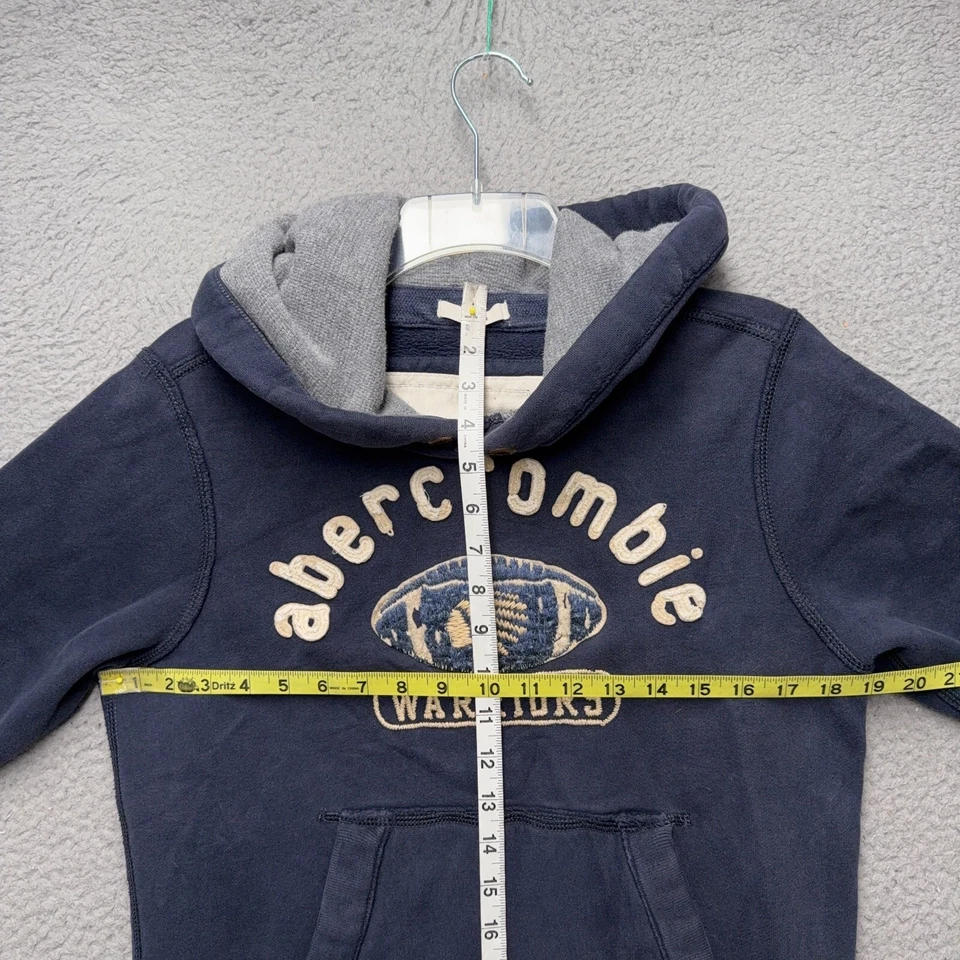 Abercrombie & Fitch Warriors Hoodie Youth Boys XL Blue Muscle Warriors Y2K - Image 2 of 4