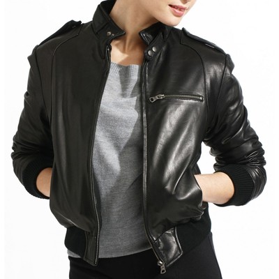 bomber jacket women's leather