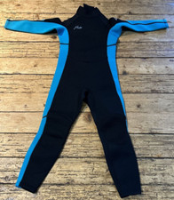 Hevto Kids Size 7 Black/Teal Wet Suit NWOT