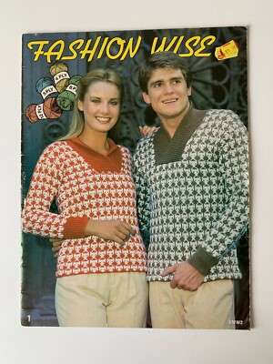 FASHION WISE KNITTING PATTERN Vintage men's women's retro knit jumpers