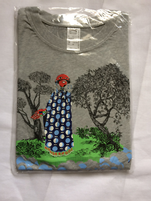 IKEA × Walter Van Beirendonck 総柄 生地 Walter Van Beirendonck Wondermooi x IKEA GLÖDANDE grey T-shirt M-L